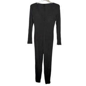 SHEIN dark gray Long Sleeve Jumpsuit